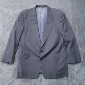 Vintage Hickey Freeman Blazer Mens 48R Gray Wool Sports Coat Jacket Business